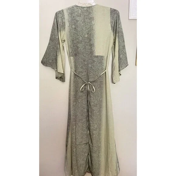 Womens Raga Maxi Dress Rustic Romance Empire Waist Renaissance Green Small - Picture 5 of 5